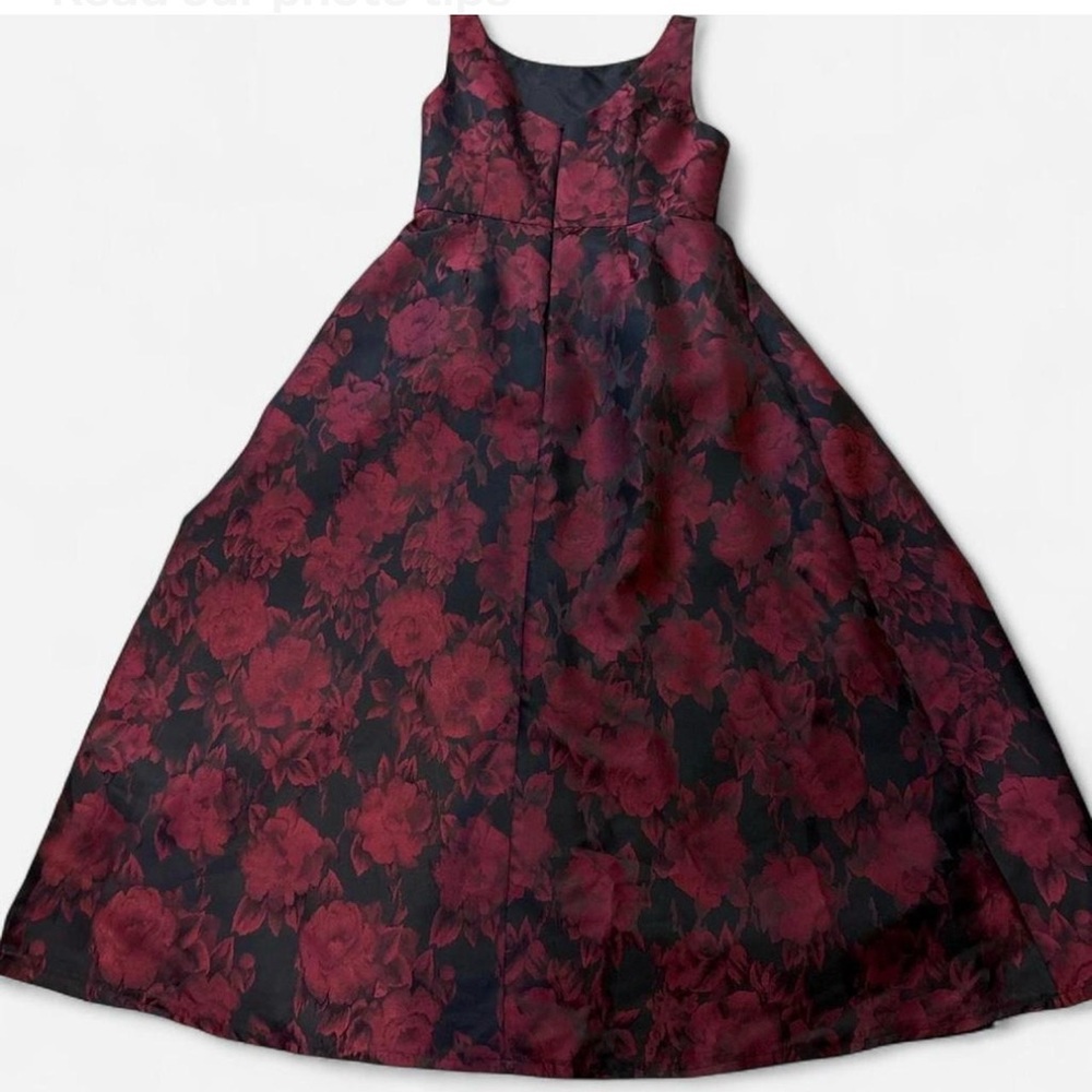 Alex Evenings  Women Formal Dress - Black and Red Floral - Picture 8 of 9